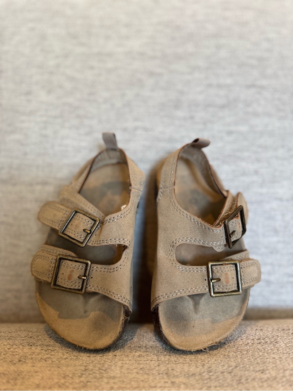 OshKosh Suede Double-Buckle Sandals